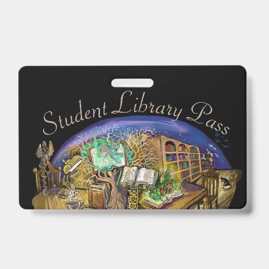 Bibliotheek van Levende Dromen Studentenkaart Badge (Voorzijde)