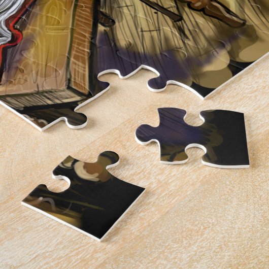 Bibliotheek van levensdromen legpuzzel (Zijkant)