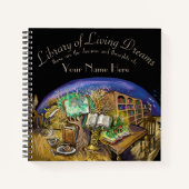 Bibliotheek van levensdromen notitieboek (Voorkant)