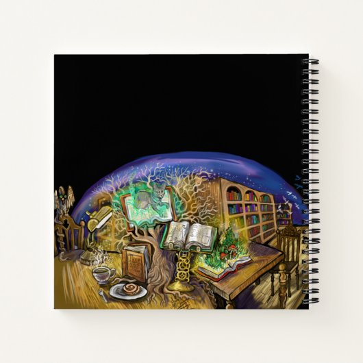 Bibliotheek van levensdromen notitieboek (Achterkant)