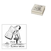 Bibliotheek van Man Book Ownership | Inktstempel Rubberstempel (Gestempeld)