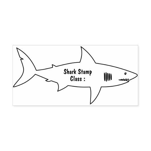 Bibliotheek van Schoolhaai Rubberstempel (Afrduk)