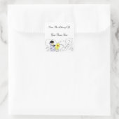 Bibliotheek van Storybook Kite Custom Bookplate St Vierkante Sticker (Tas)