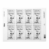 Bibliotheek van Top Hat Cat Etsen Faux Canvas Labe Etiket (Full Sheet)