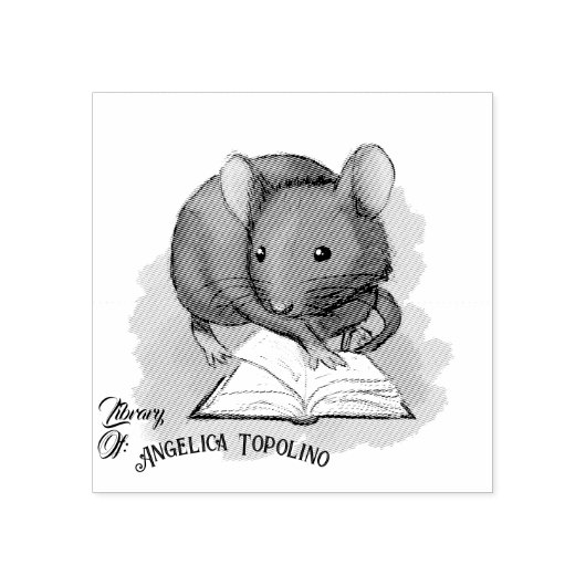 Bibliotheek van topotboek Ink Stamp Rubberstempel (Afrduk)