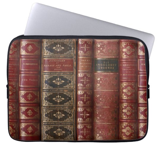 Bibliotheek van zeer oude boeken laptop sleeve (Voorkant)