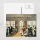 Bibliotheek, vanuit 'Poetical Sketches van' Briefkaart (Voorkant / Achterkant)