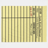 Bibliotheek Vervaldatum Kaart Fleece Deken -Pas he (Voorkant (Horizontaal))