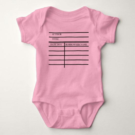 Bibliotheek vervaldatum Kaart Graphic Bodysuit (Voorkant)