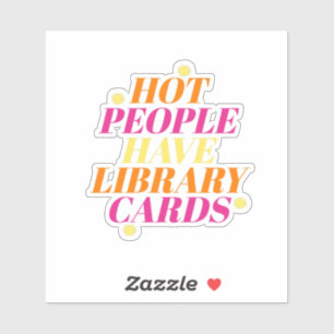 Bibliotheek voor hete mensen sticker