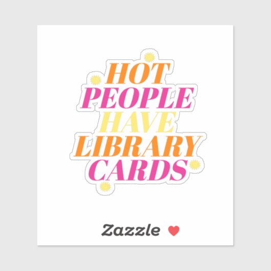 Bibliotheek voor hete mensen sticker (Vel)
