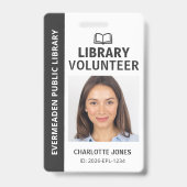 Bibliotheek vrijwilliger foto ID Badge (Voorzijde)
