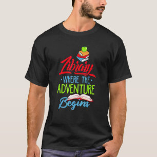 Bibliotheek waar het avontuur Boeken begint T-shirt