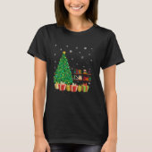 Bibliotheek Xmas Tree Lighting Santa Hat Library C T-shirt (Voorkant)