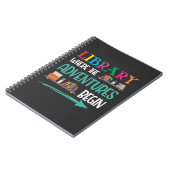 Bibliotheekavontuur Librarian Book Reader Bookworm Notitieboek (Linkerzijde)