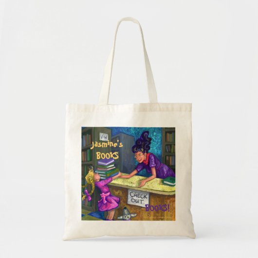 Bibliotheekbank uitchecken tote bag (Voorkant)
