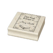 Bibliotheekboek Aangepaste houten rubberstempel (Stempel)