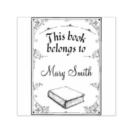 Bibliotheekboek Aangepaste zelfinnemende rubberste Zelfinktende Stempel