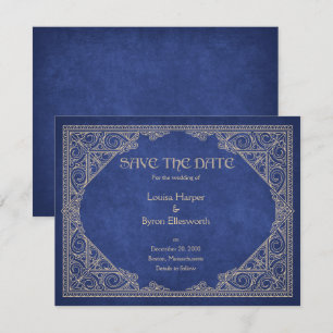 Bibliotheekboek Blauw Geek Literary Weddenschap Save The Date