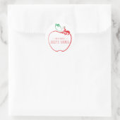Bibliotheekboek bloeit Apple Stempel Ronde Sticker (Tas)