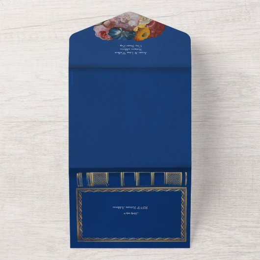  bibliotheekboek in één bruiloft uitnodigen all in one uitnodiging (Buitenkant)