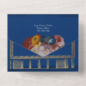 bibliotheekboek in één bruiloft uitnodigen all in one uitnodiging (Achterkant)