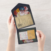 bibliotheekboek in één showwer uitnodigen all in one uitnodiging (Afscheurbaar)