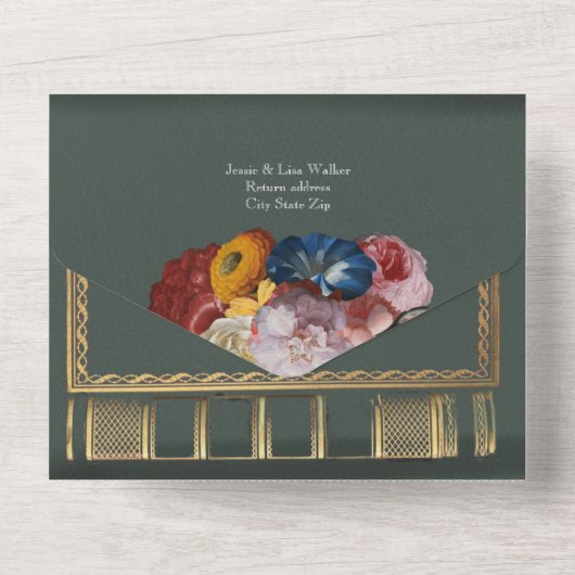 bibliotheekboek in één showwer uitnodigen all in one uitnodiging (Achterkant)