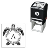 Bibliotheekboek met naam en initialen van zeeschil  zelfinktende stempel (In situ)