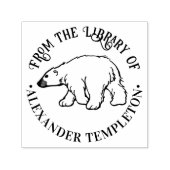 Bibliotheekboek Naam IJsbeer #1  Zelfinktende Stempel (Design)