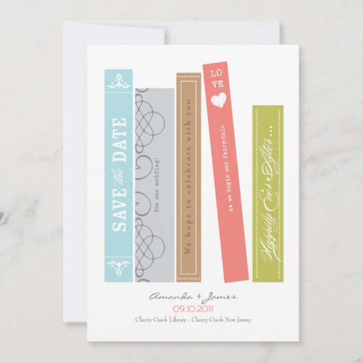 Bibliotheekboek Opslaan Datum Save The Date (Voorkant)