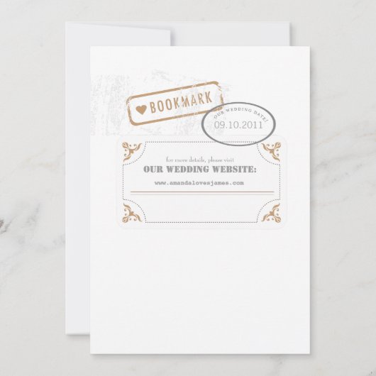 Bibliotheekboek Opslaan Datum Save The Date (Achterkant)