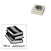 Bibliotheekboek Stack Personalized Teacher Librari Rubberstempel (Gestempeld)