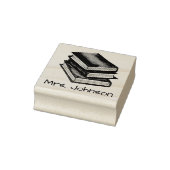 Bibliotheekboek Stack Personalized Teacher Librari Rubberstempel (Stempel)