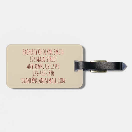 Bibliotheekboek Stack Teacher Librarian Educator G Bagagelabel (Achterkant horizontaal)