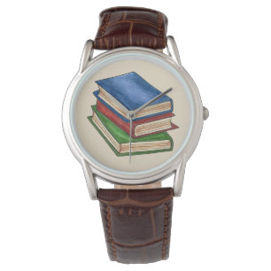 Bibliotheekboek Stack Teacher Librarian Educator G Horloge