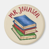 Bibliotheekboek Stack Teacher Librarian Educator G Magneet (Voorkant)