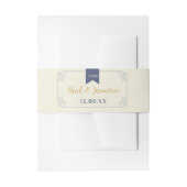 Bibliotheekboek Trouw Bestek Band Crème Uitnodigingen Wikkel (Voorkant Voorbeeld)