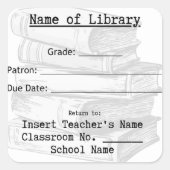 Bibliotheekboek Vervaldatum Stickers voor Docent (Voorkant)