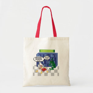Bibliotheekboek zak grap tote bag
