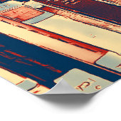 Bibliotheekboeken, arty books, meisjeszaal poster (Hoek)