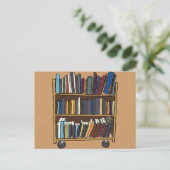 Bibliotheekboeken Briefkaart (Staand voorkant)