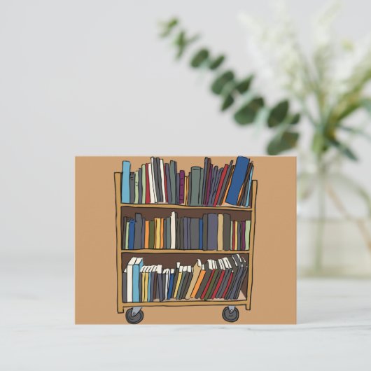 Bibliotheekboeken Briefkaart (Staand voorkant)