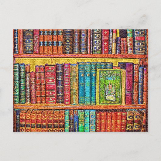 Bibliotheekboeken Briefkaart (Voorkant)