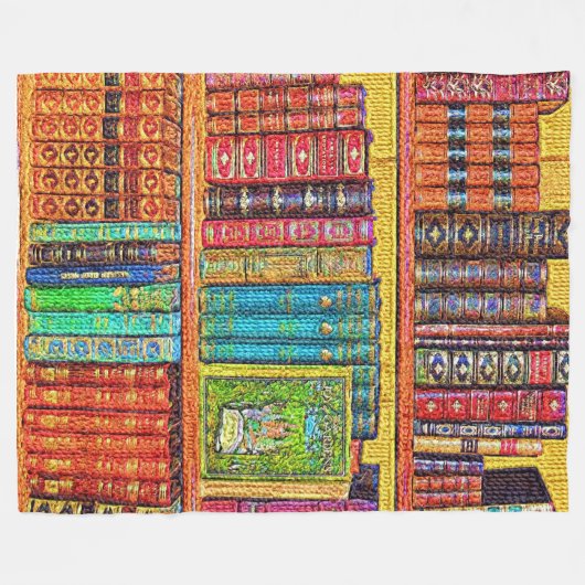 Bibliotheekboeken Fleece Deken (Voorkant (Horizontaal))