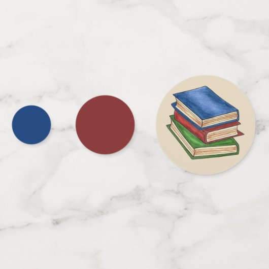 Bibliotheekboeken Leerleraar Leerschool leslokaal Confetti (Achterkanten)