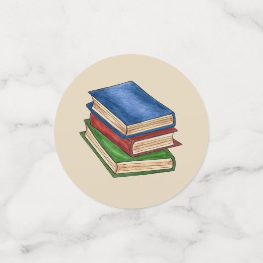 Bibliotheekboeken Leerleraar Leerschool leslokaal Confetti (Kleine voorkant)