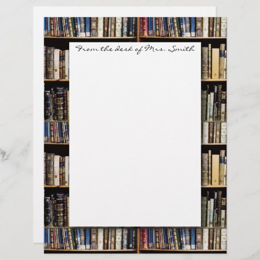 Bibliotheekboeken Letterhead (Voorkant / Achterkant)