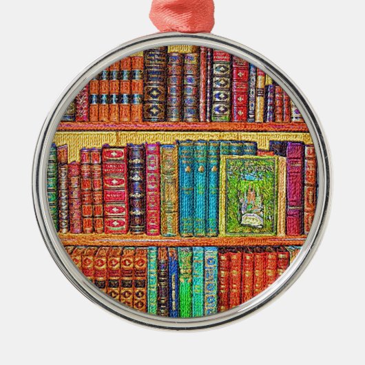 Bibliotheekboeken Metalen Ornament (Voorkant)