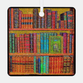 Bibliotheekboeken Metalen Ornament (Achterkant)
